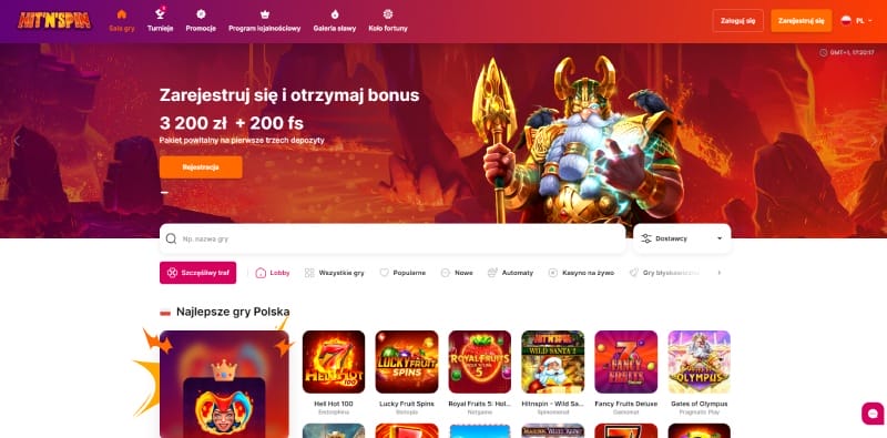 Najlepsze kasyno Trustly Hit'n'spin