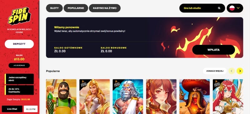 Najlepsze kasyno Firespin topowych dostawcow