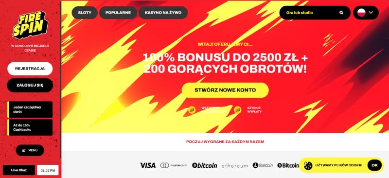 Strona główna Firespin z szybkimi wypłatami