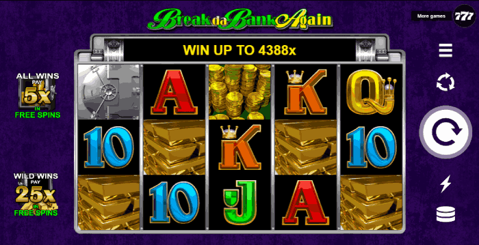 Break da Bank Again Microgaming gra kasynowa