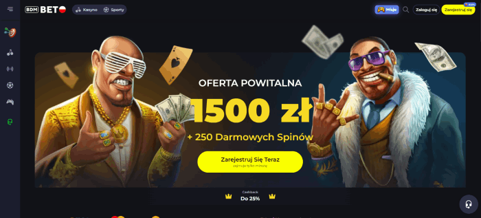 BDMbet polsky 100% bonus kasyno