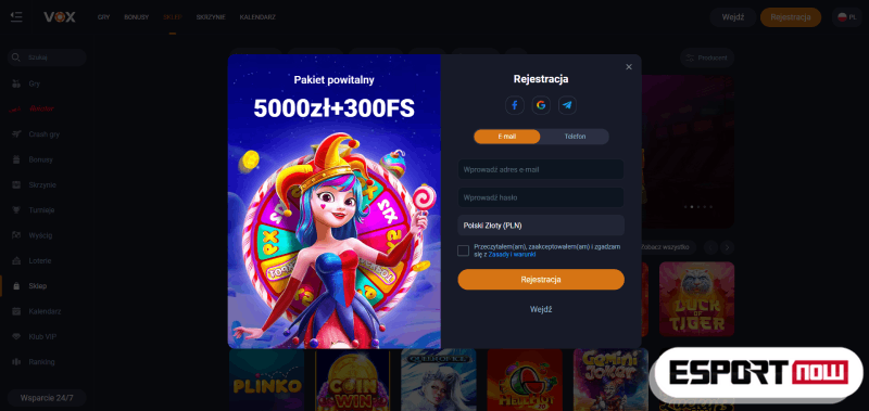 Rejestr kasyna VOX alternatywie Mr Beast Casino App