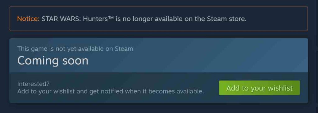 star wars hunters steam