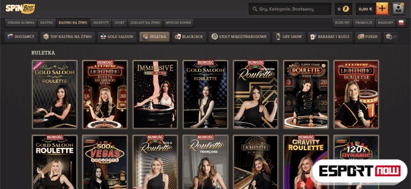 lobby kasyno ruletka na zywo gry